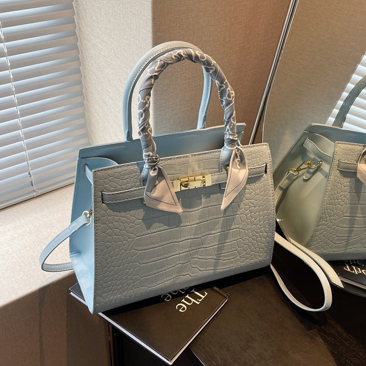 Western Style Height Stylish Textured Stone Bags