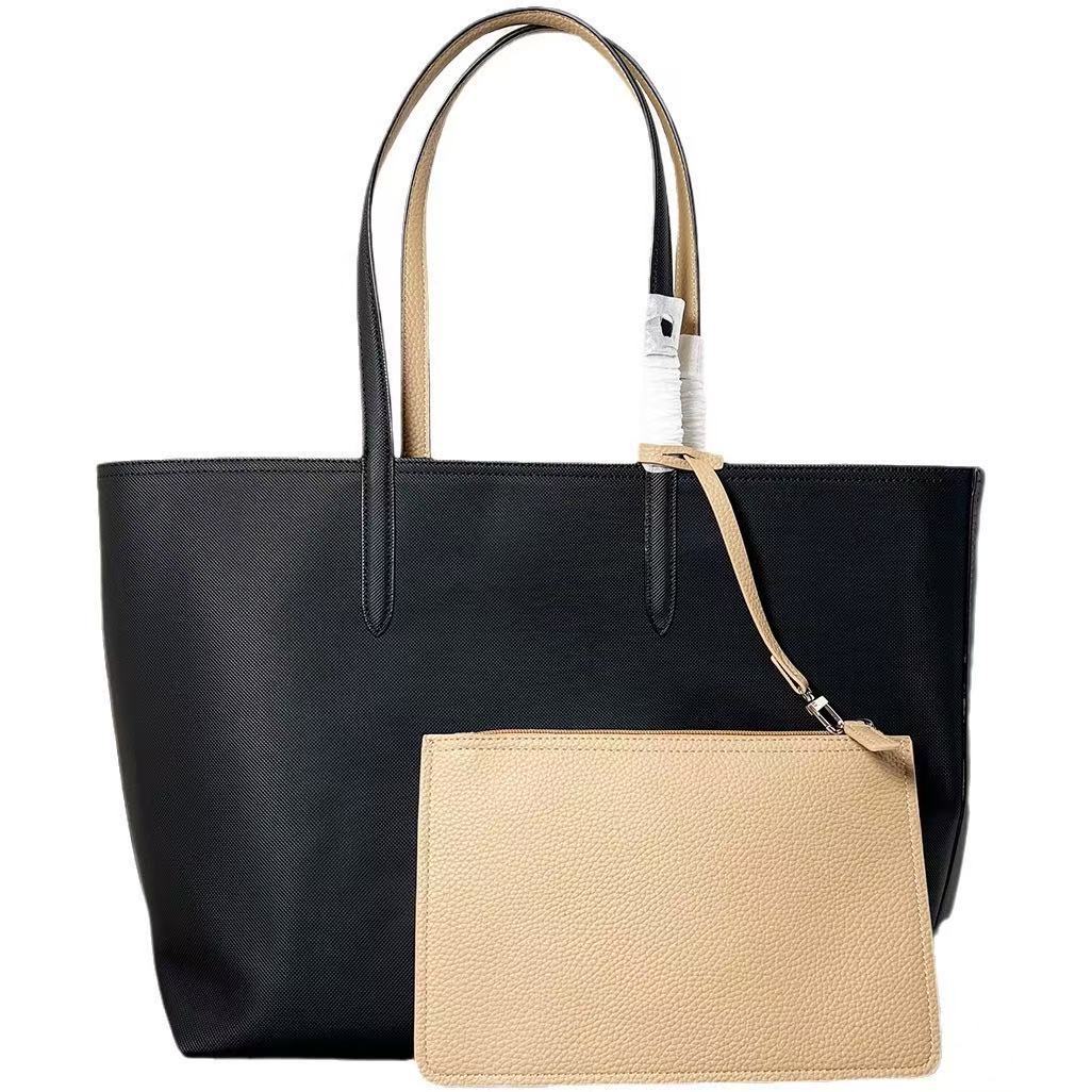 French Crocodile Double-sided Shopping Trendy Design Tote Bag