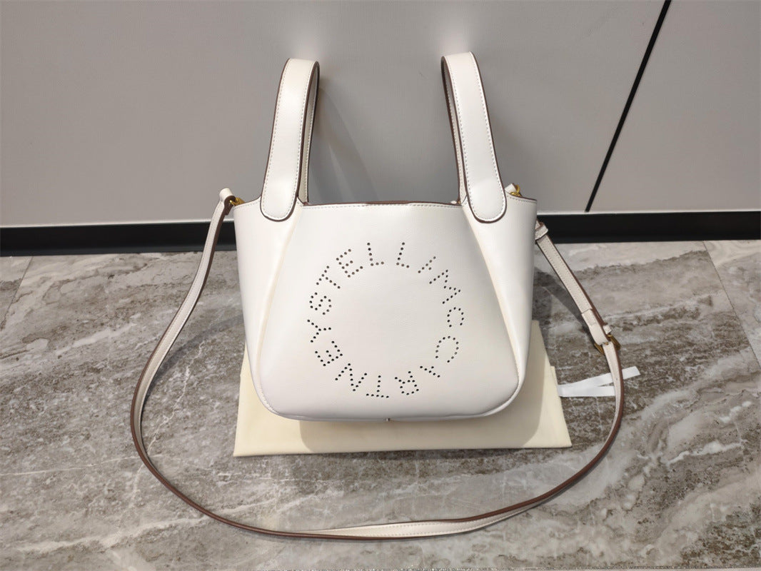 Women's Fashion Retro Hollow Letter Vegetable Basket Bucket Bag