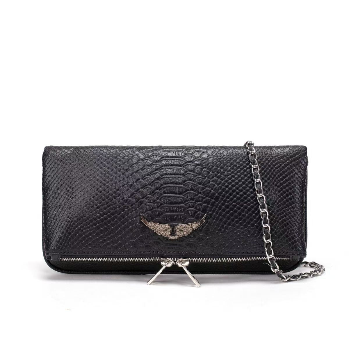 Women's French Fashion Diamond Wings Chain Envelope Shoulder Bags