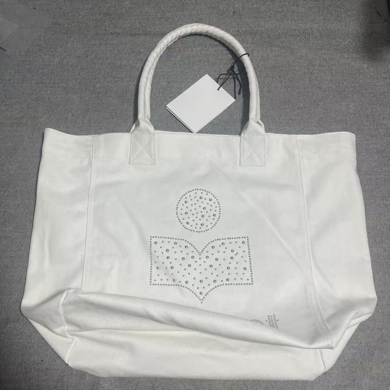 Comfortable Charming Canvas Rhinestone Leisure Shopping Tote Bag