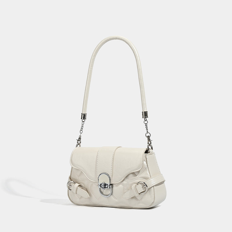 Women's Sweet Cute Hardware Flap Commuter Underarm Bag