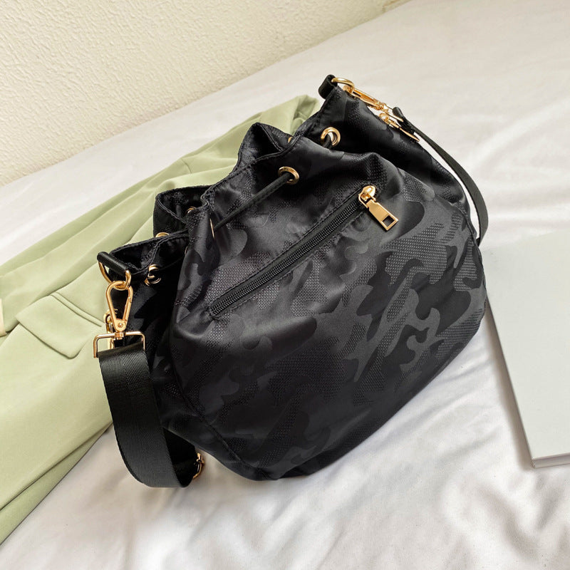 Women's Winter Fashion Oxford Cloth Drawstring Camouflage Bags