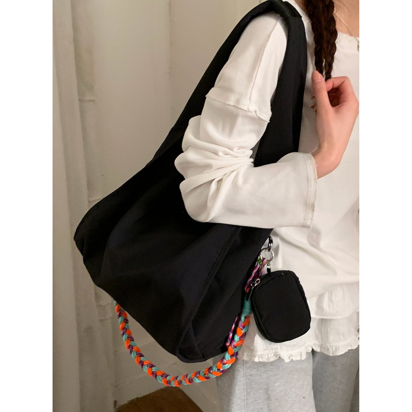 Canvas Korean Style Idle Underarm Simple Tote Bag