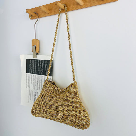 Women's Underarm Design Artistic Retro Lazy Gold Thread Women's Shoulder Bag