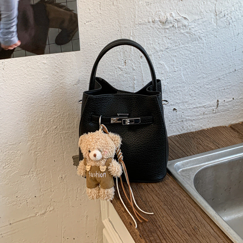 Women's Korean Style Spring Retro Commuter Bucket Bag