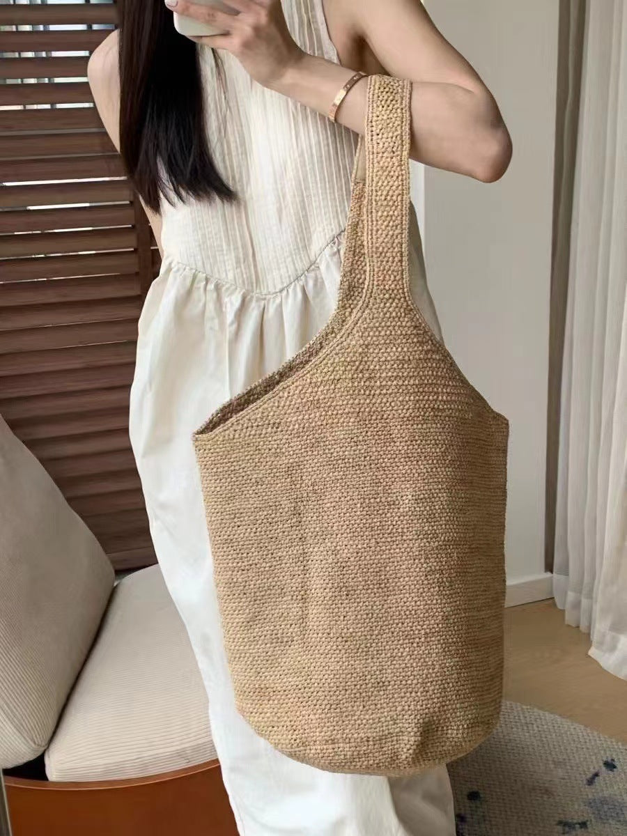 Women's Raffia Woven Summer Fashion Large Capacity Seaside Women's Shoulder Bag