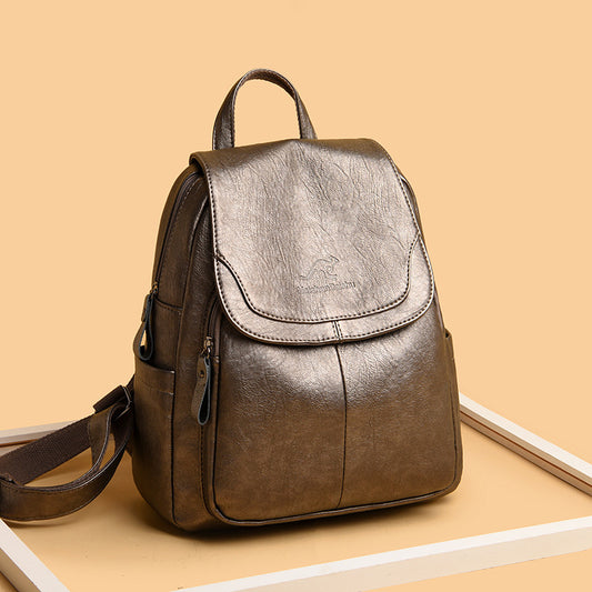 Women's Korean Style Fashionable Sheepskin Pattern Colorful Simple Backpacks