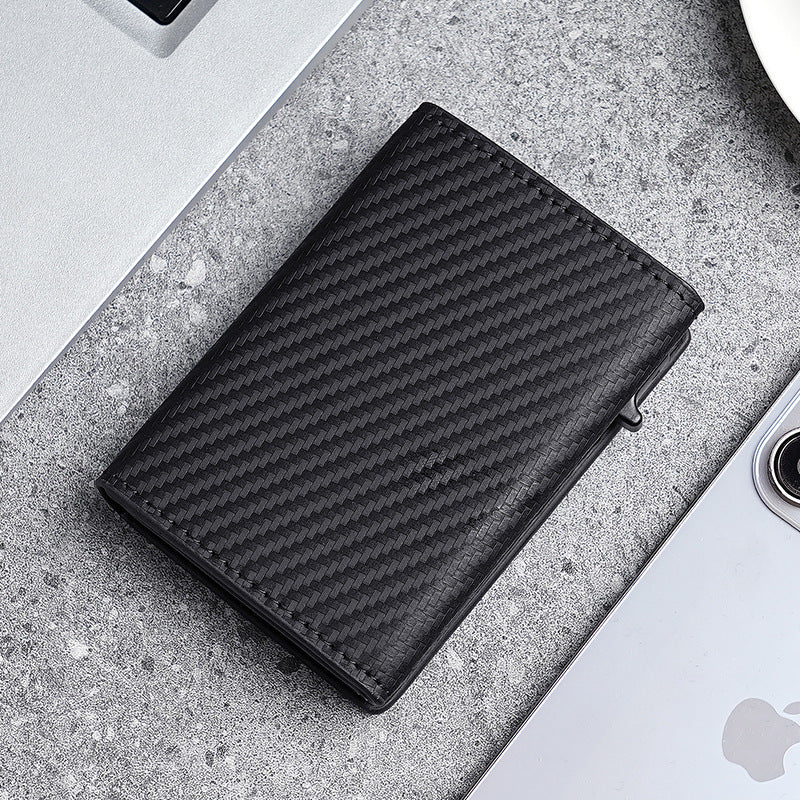 Automatic Pop-up Carbon Fiber Pattern Locator Clamp Aluminum Alloy Bankcards Card Pack Card Sleeve