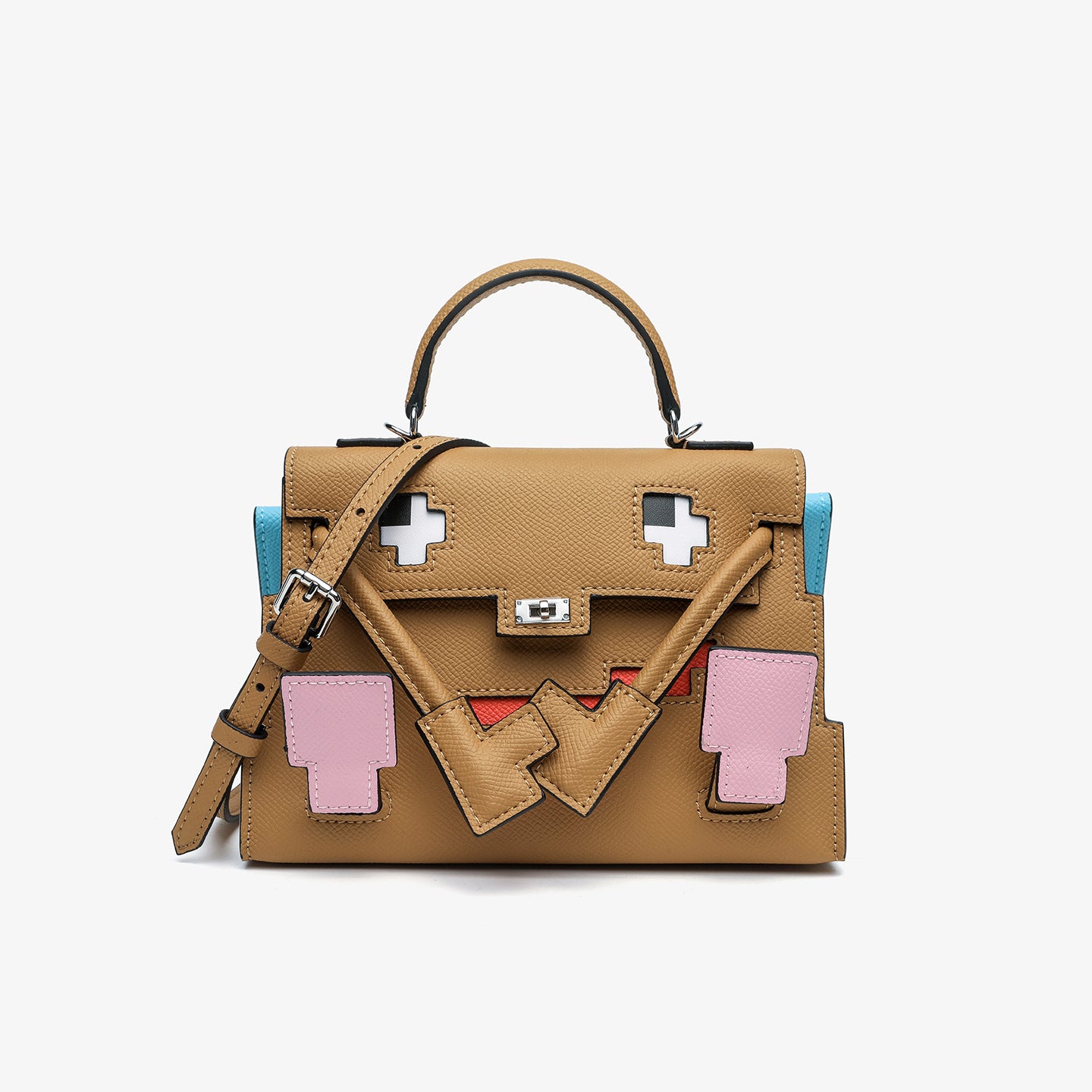 Women's Leather Mosaic Kelly Monster For Handbags
