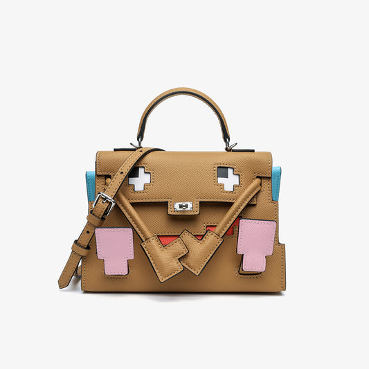 Women's Leather Mosaic Kelly Monster For Handbags