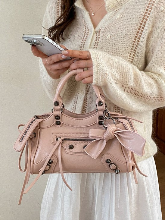Comfortable Attractive Fashion Motorcycle Rivet Design Underarm Bag