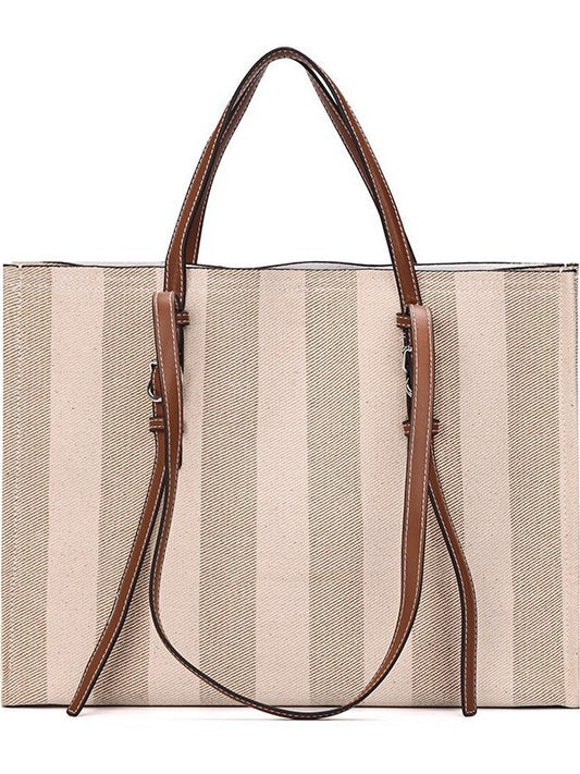 Striped Printed Canvas Autumn Fashion Large Capacity Commuter Bags