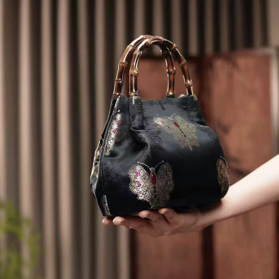 Women's Chinese Style Bamboo Jacquard Embroidery Ancient Elegant Women's Handbag