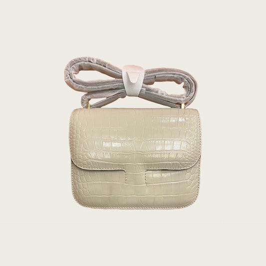 Home First Layer Cowhide Imitation Crocodile Women's Messenger Bag