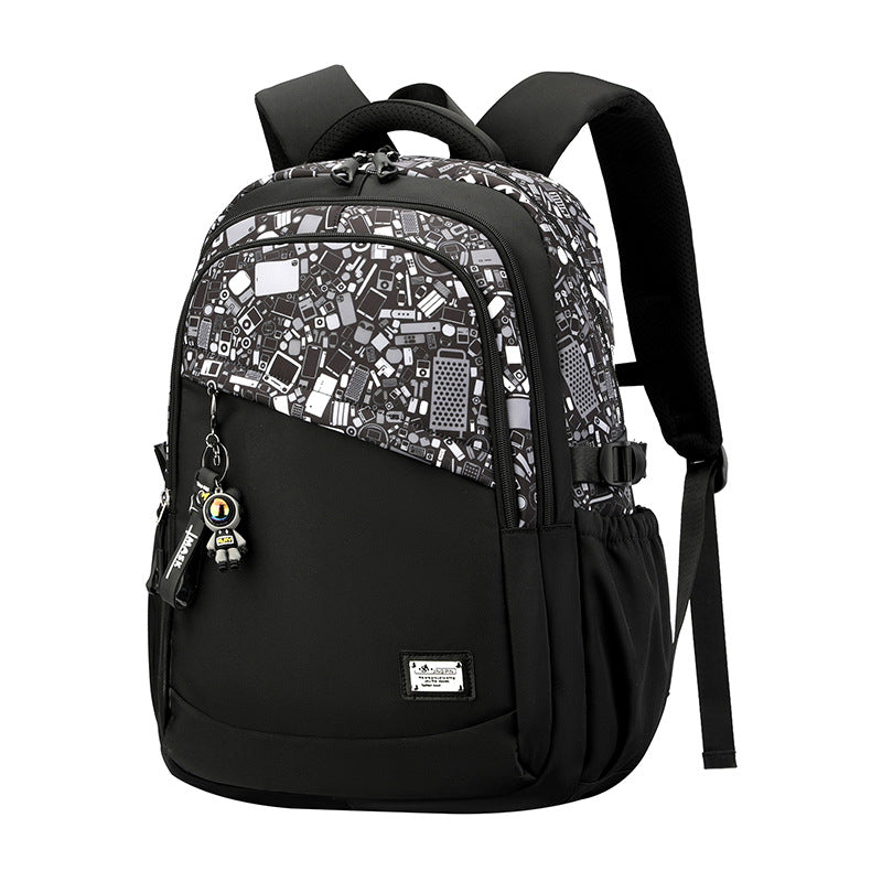 Men's High Junior Large Capacity Fashion Trendy Leisure Backpack