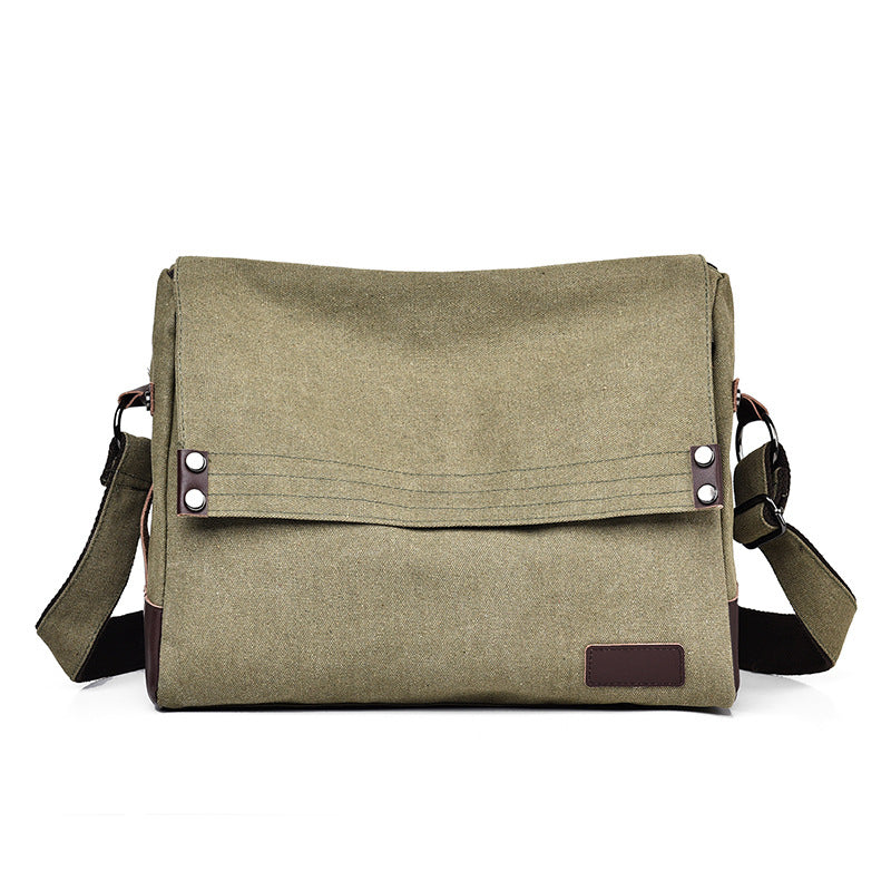 Men's Simple Canvas Leisure Large Capacity Portable Men's Messenger Bag