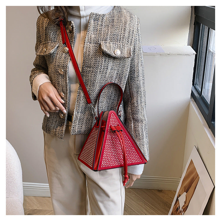 Women's Popular Korean Fashion Rivet Personality Trendy Women's Shoulder Bag