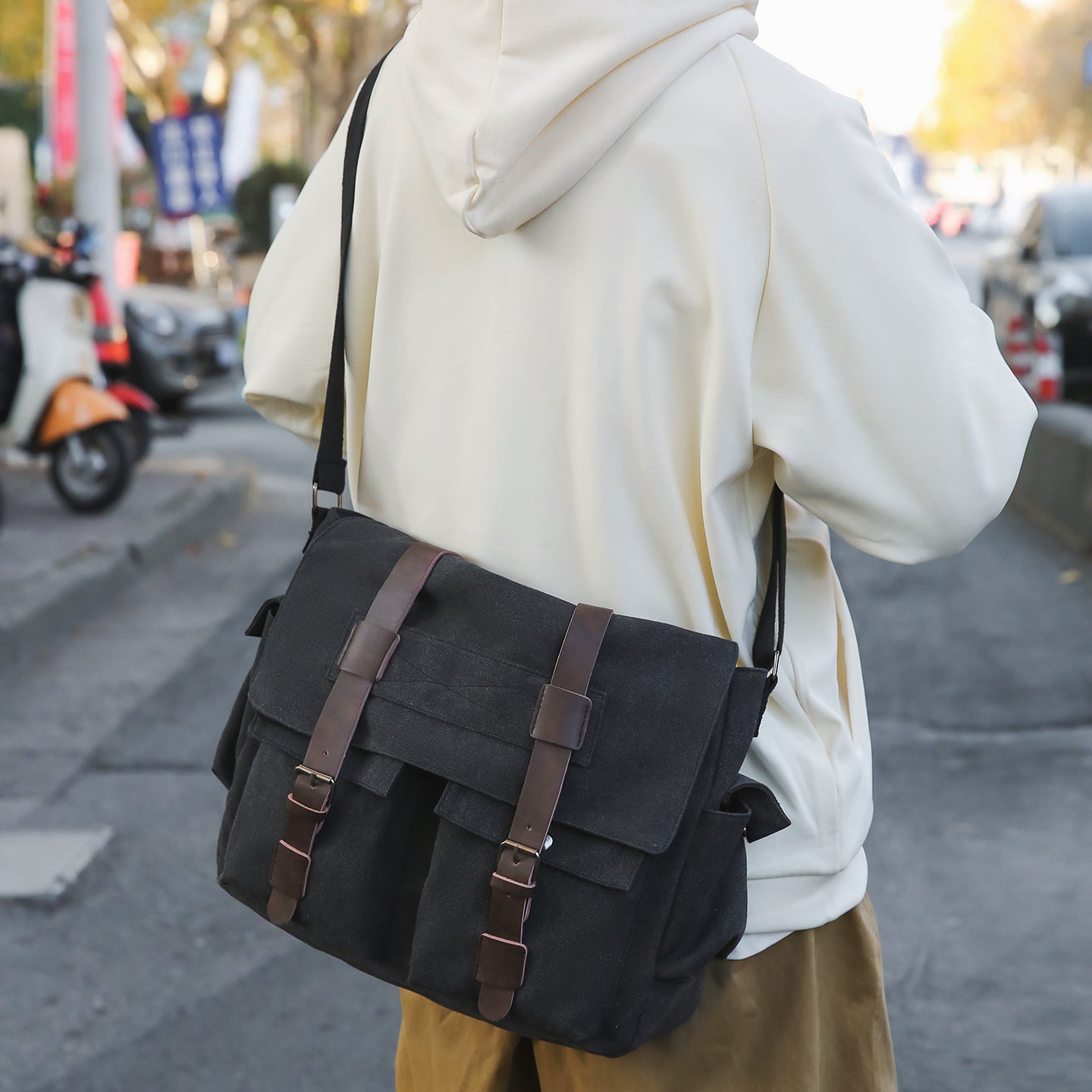 Men's Korean Style Canvas Trendy Large Capacity Bags