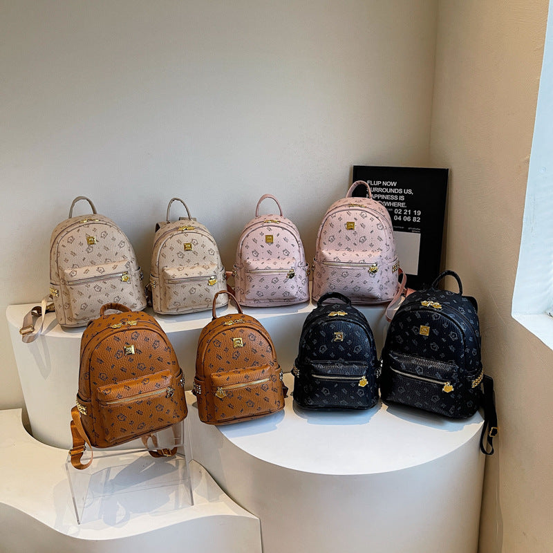 Women's Soft Leather Trendy Texture Classic Commuter Simple Fashion Trend Western Women's Backpack