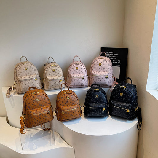 Women's Soft Leather Trendy Texture Classic Commuter Simple Fashion Trend Western Women's Backpack