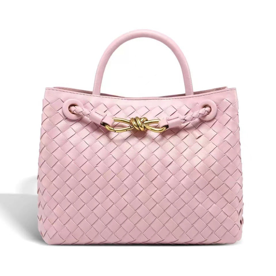 Women's Woven Large Capacity Underarm Retro Matte Bags
