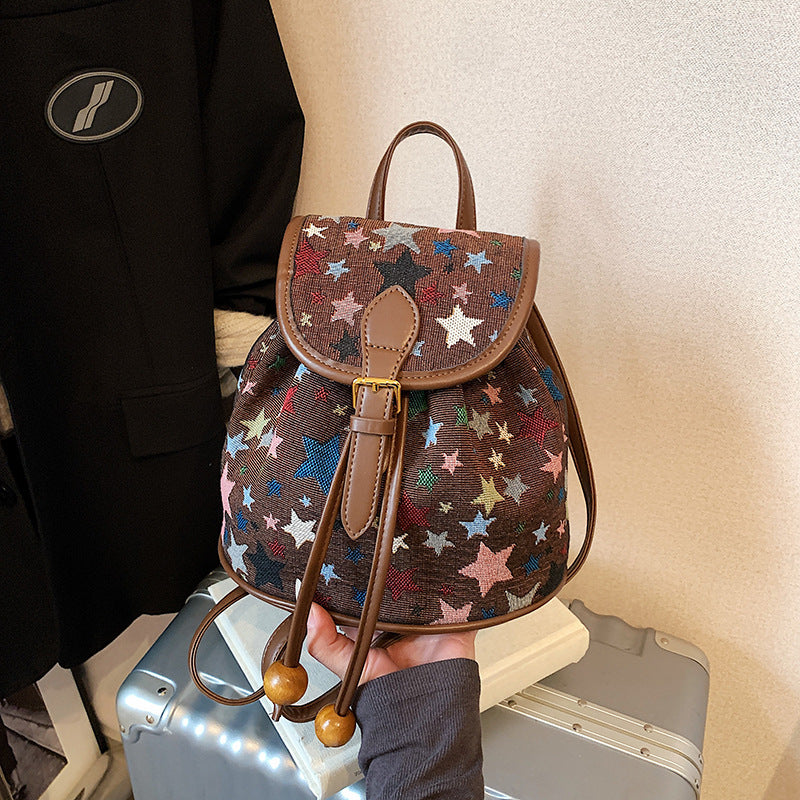 Women's High-grade Pattern Korean Style Design Fashion Backpacks