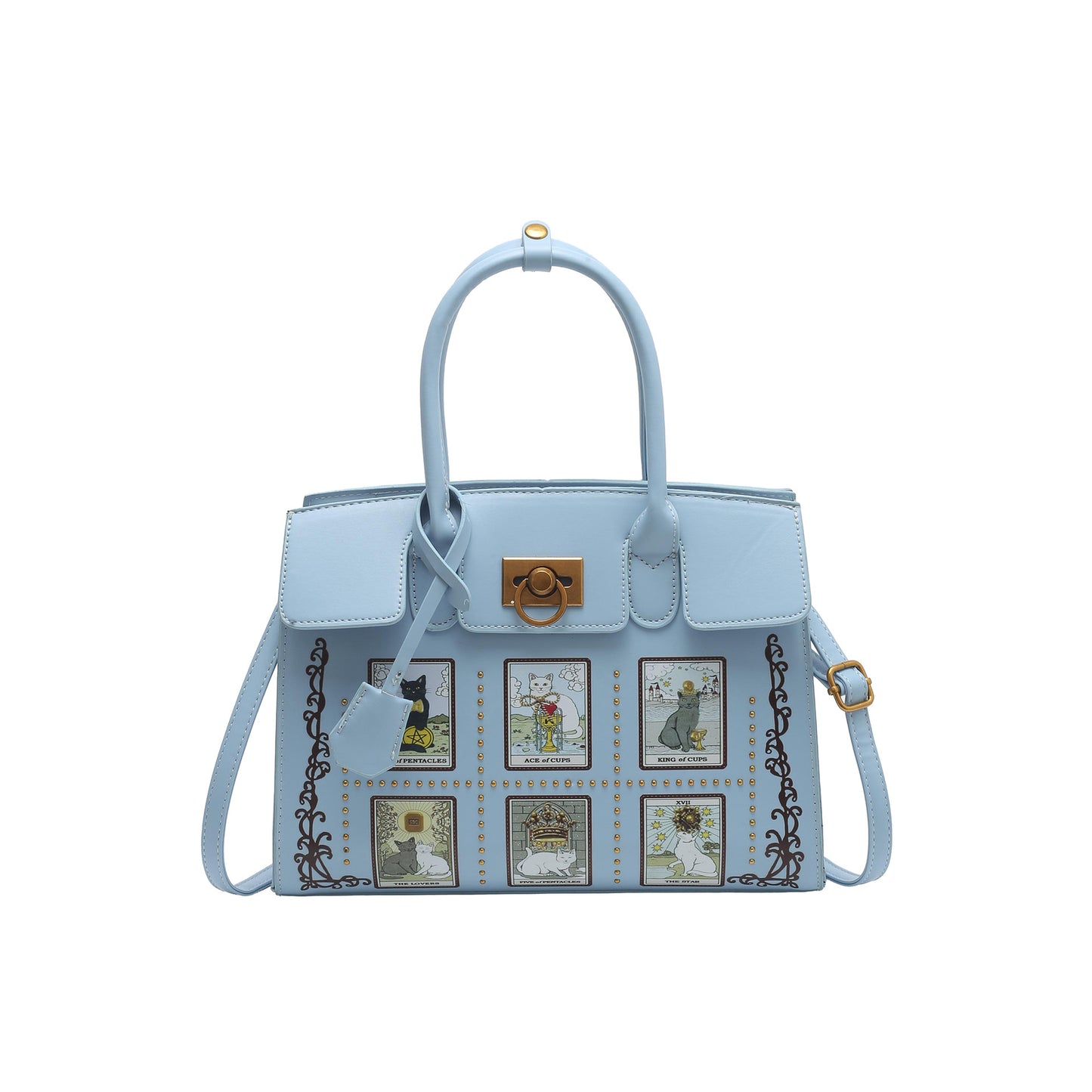 Tarot Cat Embroidered Mild Luxury Retro Dark Women's Shoulder Bag