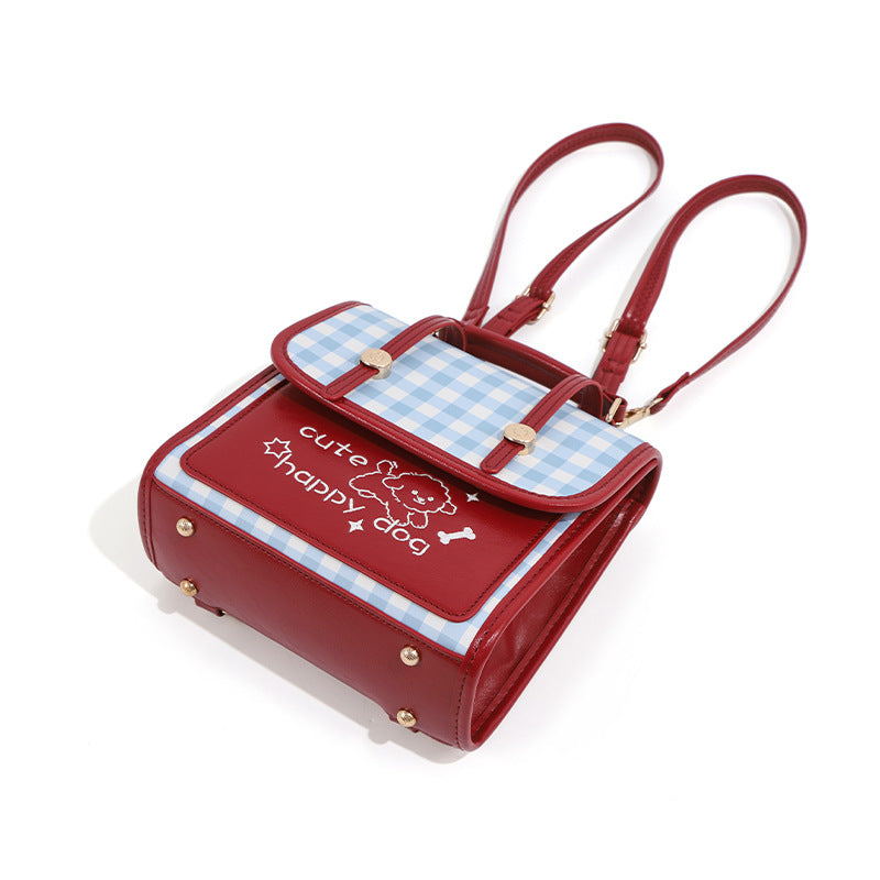 Women's Checked Korean Niche Design Street Trend Women's Backpack