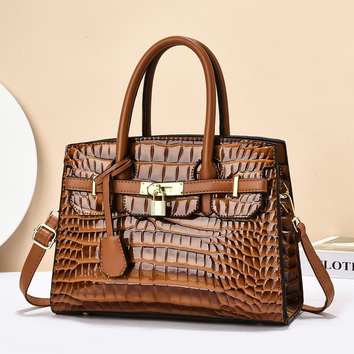 Women's Niche Western Style Crocodile Pattern Versatile Women's Shoulder Bag