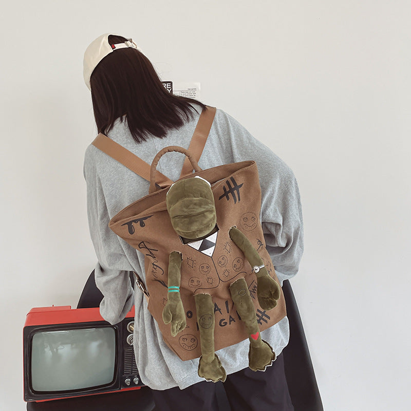 Korean Style Fresh Early High College Big Backpacks