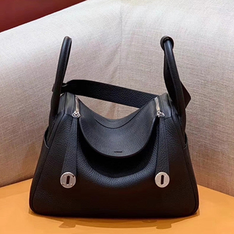 Lindy Fashion Hand Top Layer Cowhide Doctor Women's Shoulder Bag