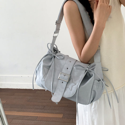 Women's Style Niche Retro High-grade Soft Leather Motorcycle Bags