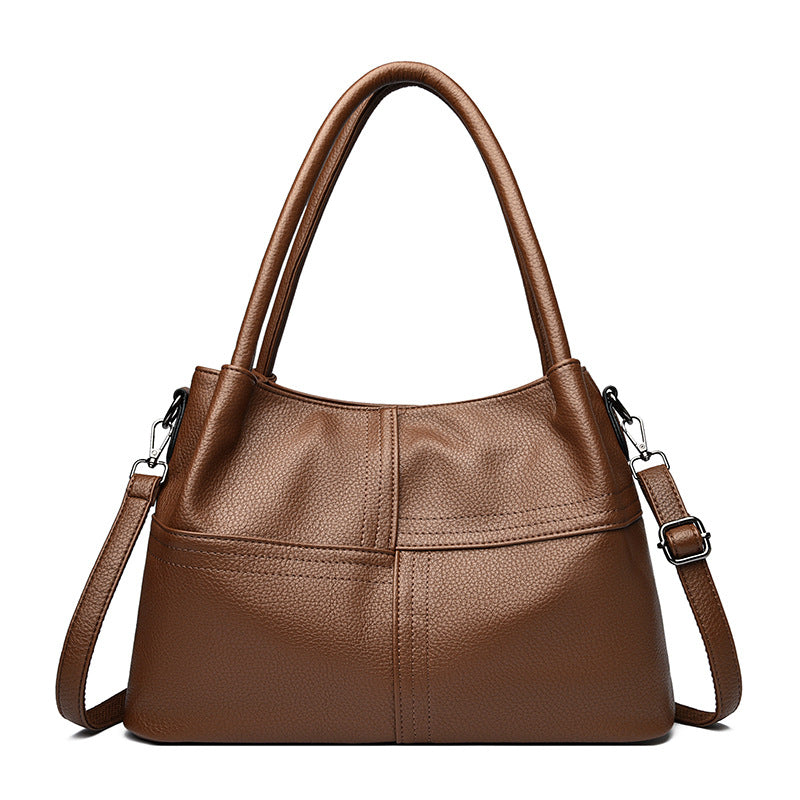Women's Texture Soft Leather Commuter Simple Bags