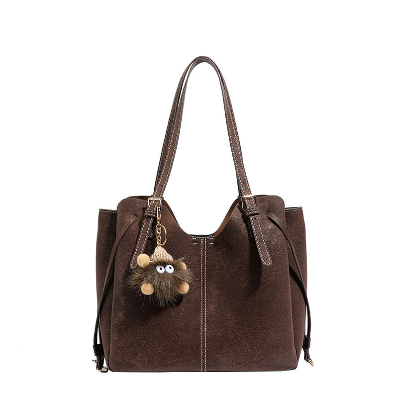 American Retro Patchwork Contrast Color Large Capacity Totes Portable Bags