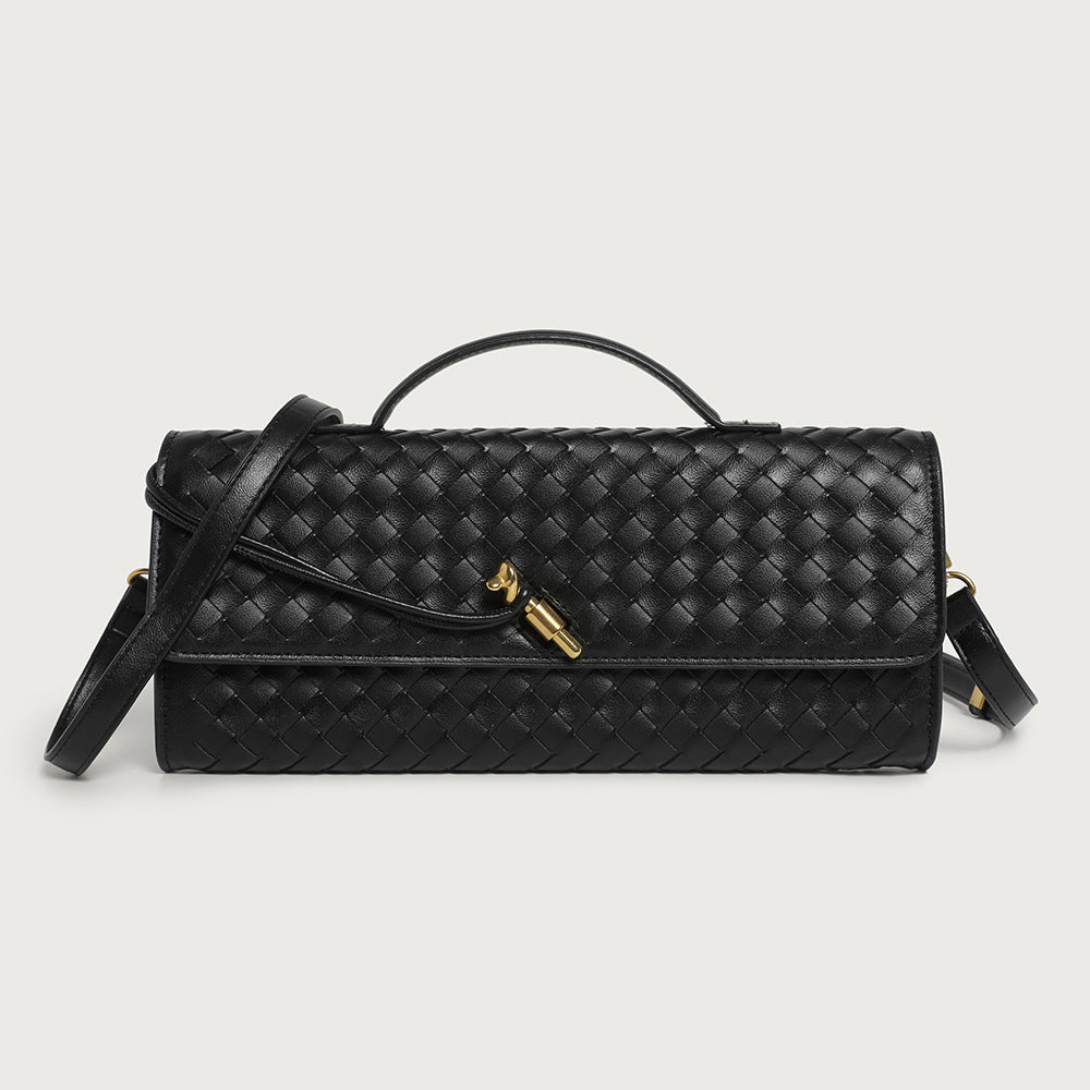Women's Hand-held Woven Baguette Horizontal Dinner Hand-woven Fashion Women's Handbag