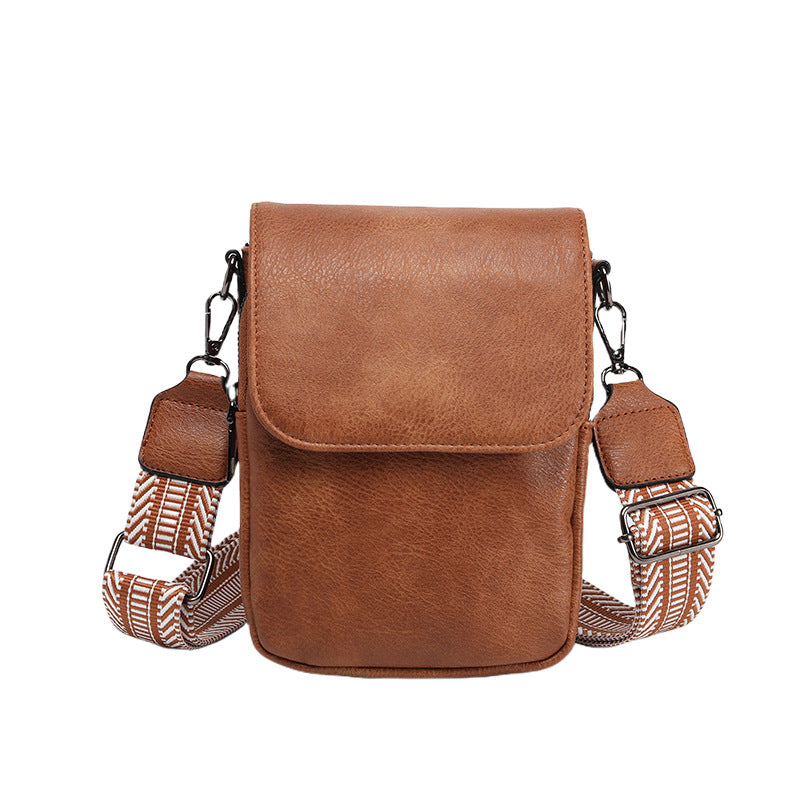 Women's Brown Retro Mini Commuter Fashion Wide Bags