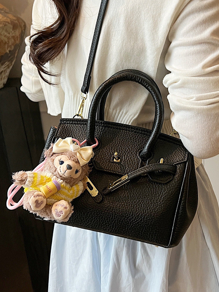 Women's Quality Litchi Pattern Portable Temperament Wild Women's Messenger Bag