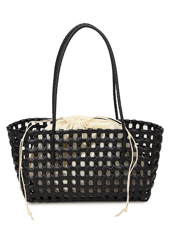 Women's Summer Super Hot Woven Large Capacity Picnic Lunch Box Seaside Bags