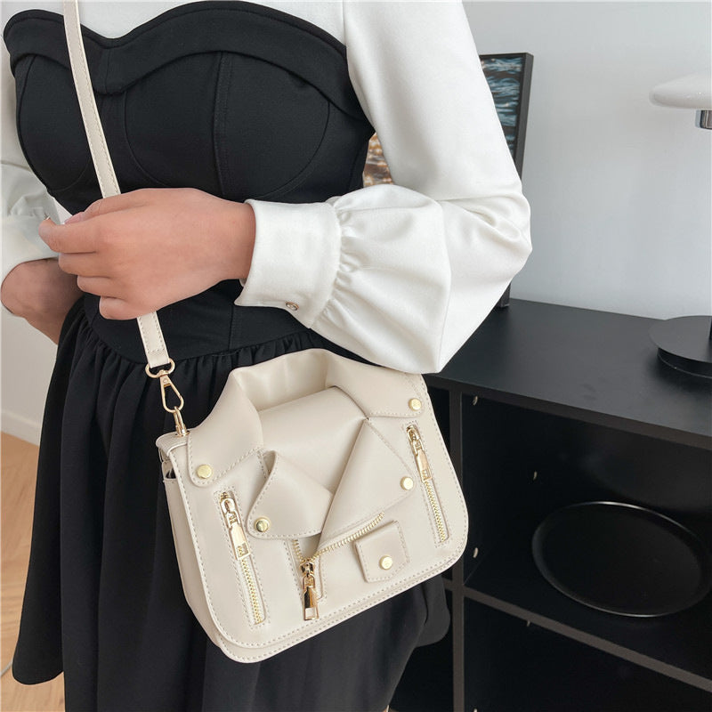 Personalized Leather Jacket Korean Fashion Clothes Women's Shoulder Bag