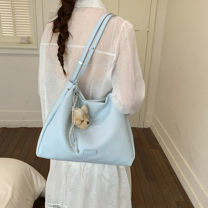 Women's Retro Fashionable Simple Elegant Large Capacity Shoulder Bags