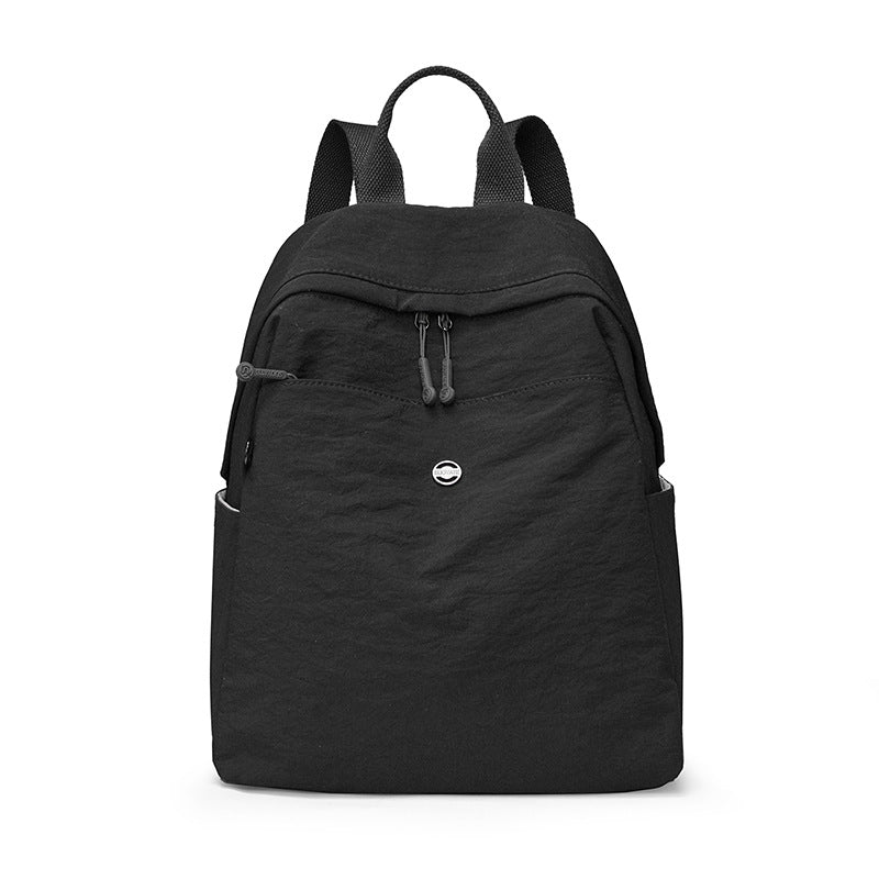 Simple Large Capacity Washed Soft Surface Go Out Travel Bags