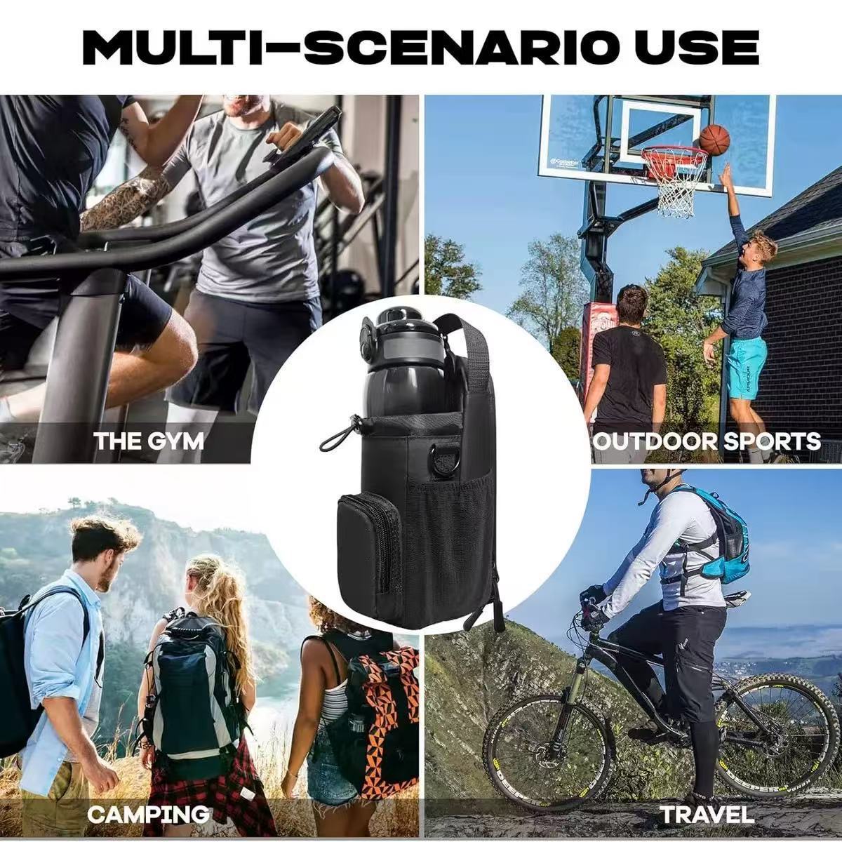 Source Fitness Magnetic Suction Kettle Water Cup Mobile Sport Waist Bag, Accessory Bag