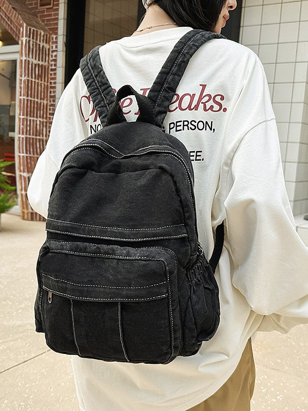Trendy Fashion Denim Versatile Large Capacity Leisure Backpack