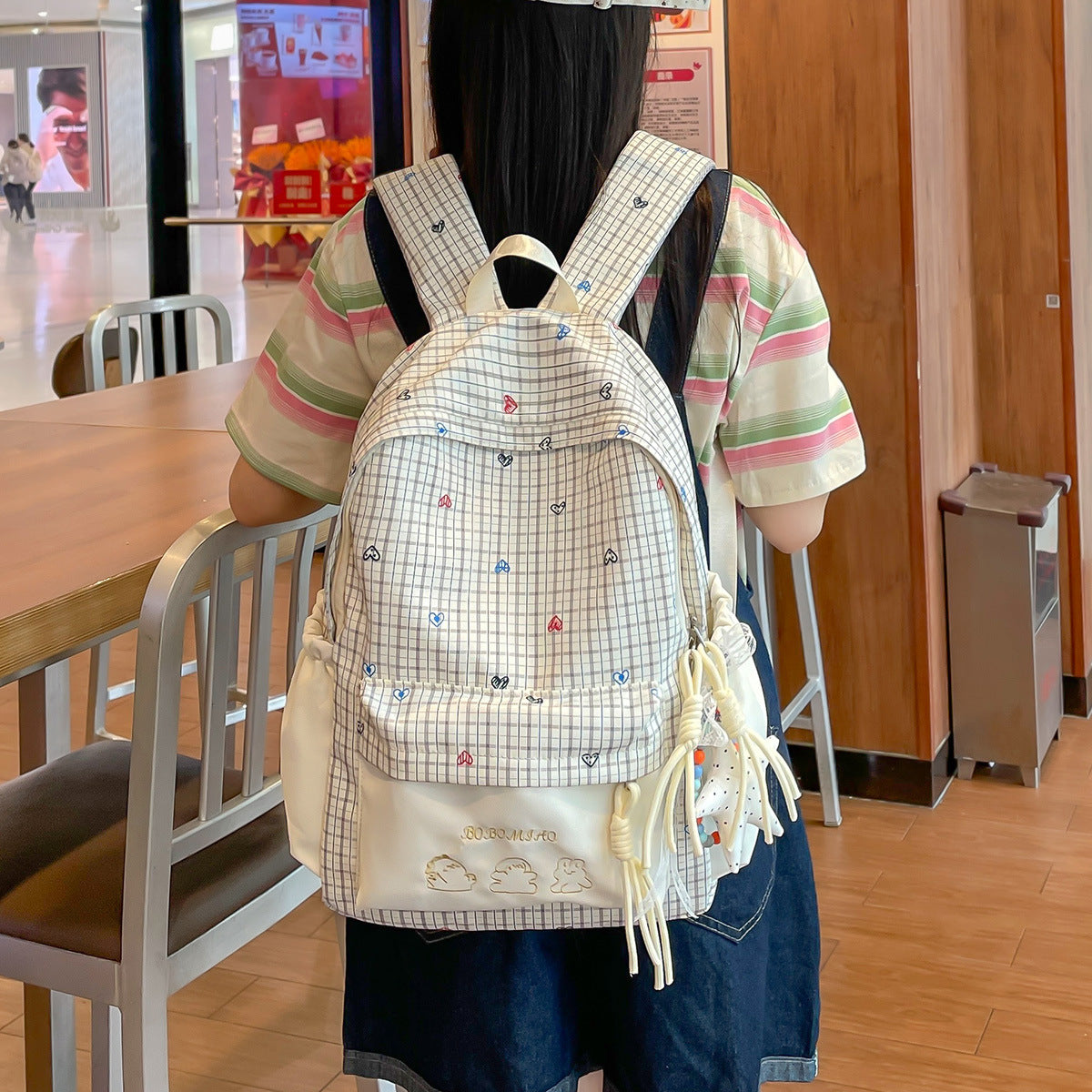 Leisure Plaid Female Junior High Cute School Bags