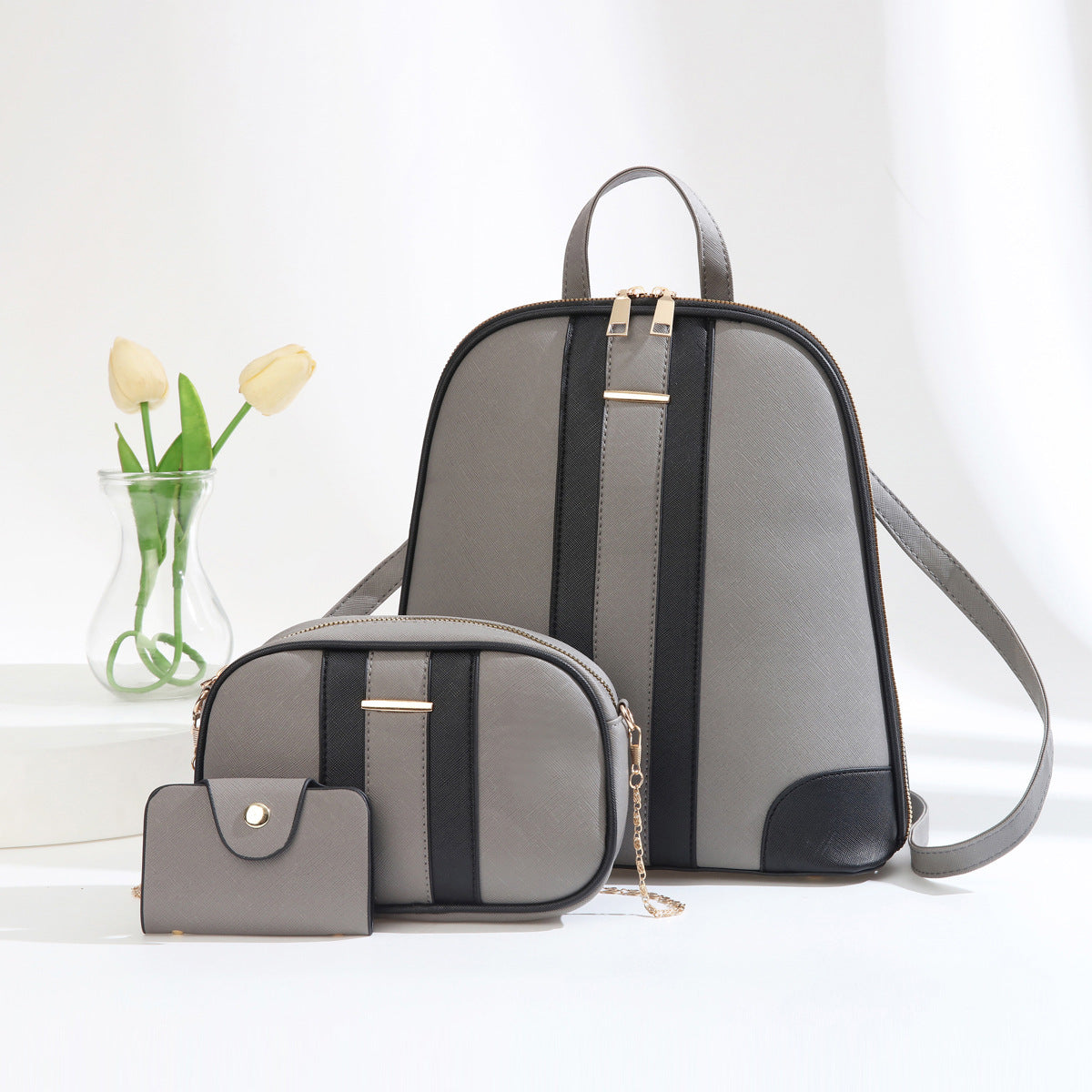 Fashion Trendy Simple Large Capacity Three-piece Bags