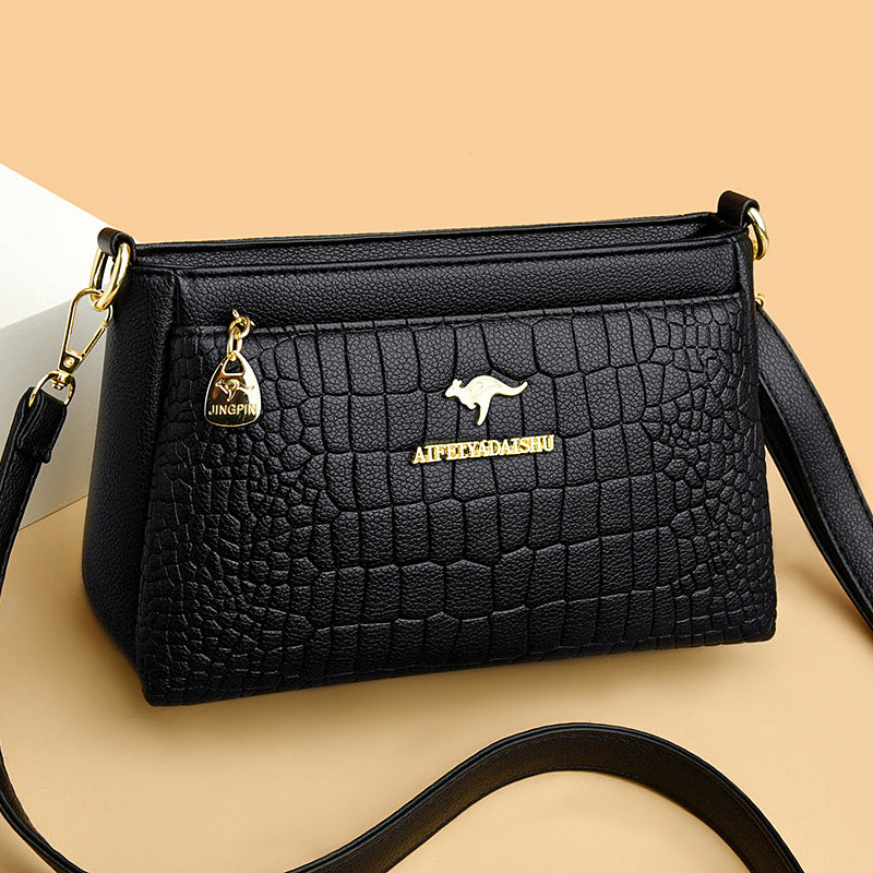 Embossed Large Capacity Underarm Multipurpose Portable Women's Messenger Bag