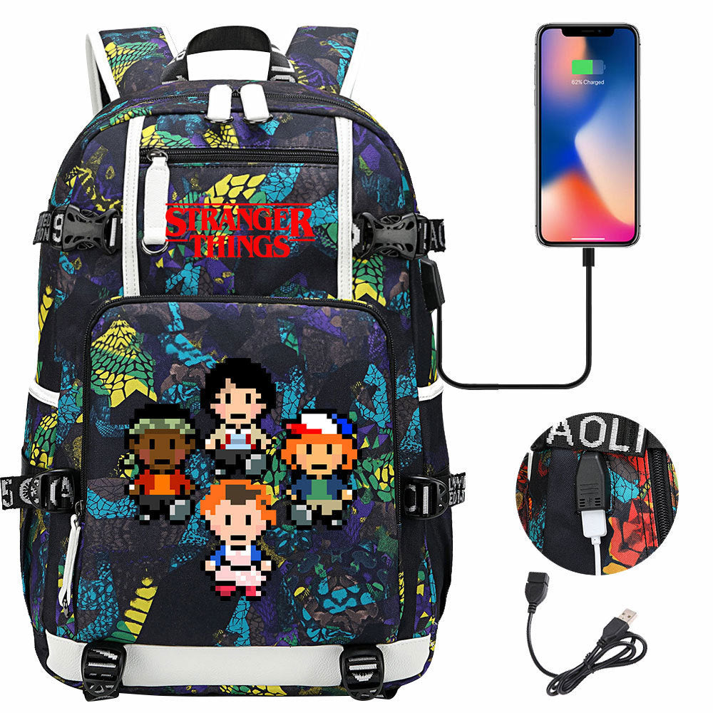 Women's & Men's Peripheral Printed Youth Leisure Backpack
