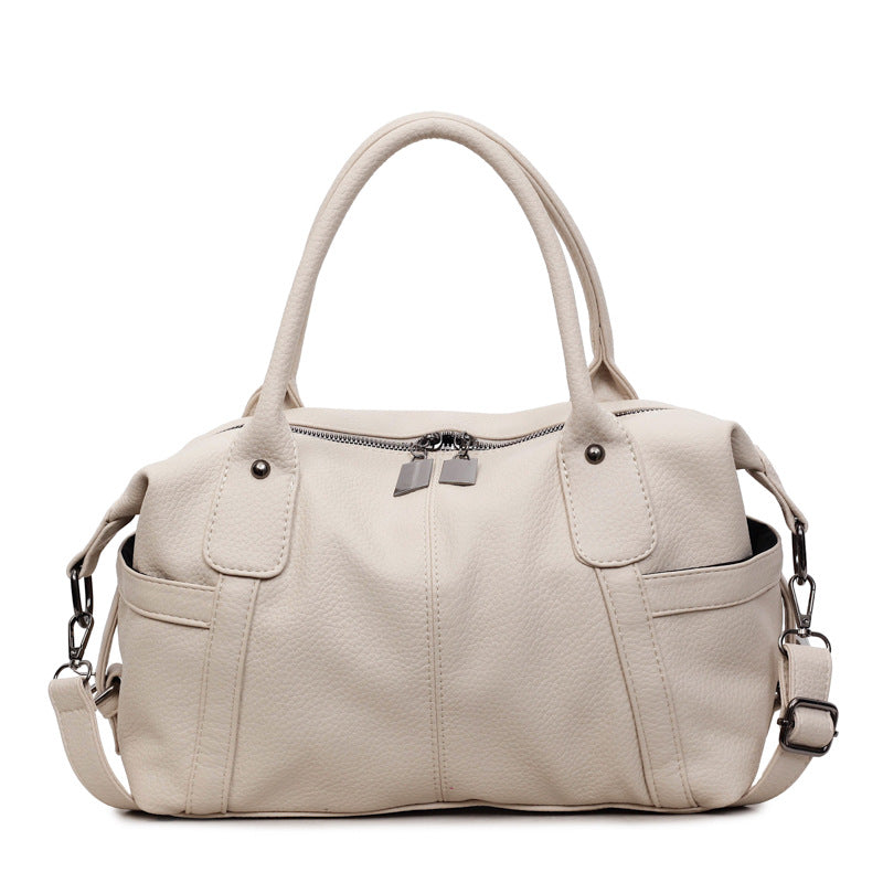 Large Capacity Female Height Textured Retro Handbags