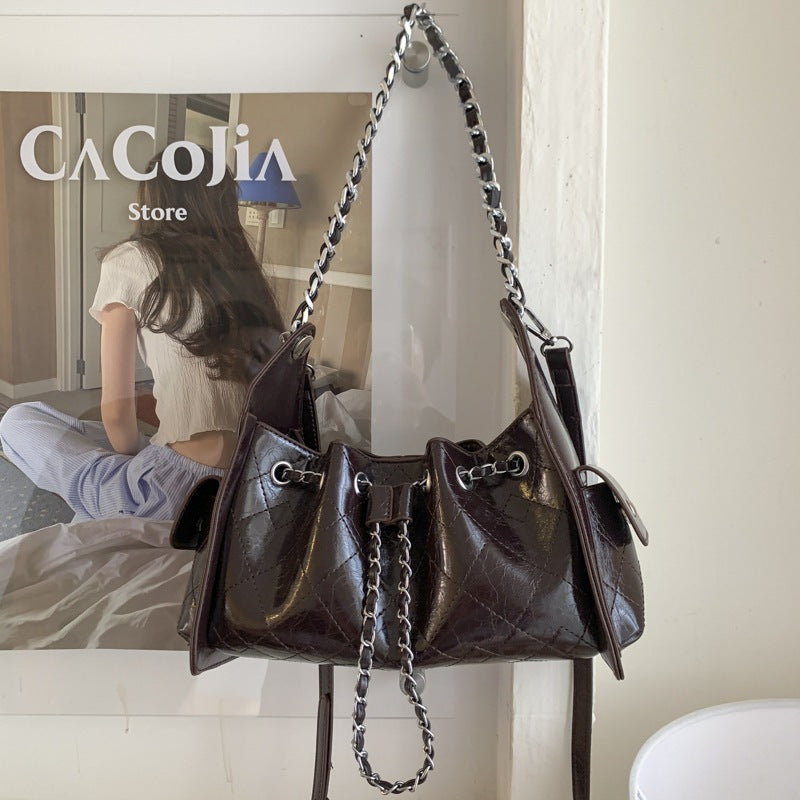 Women's Diamond Chain Underarm Summer French Entry Lux Fashion Bags